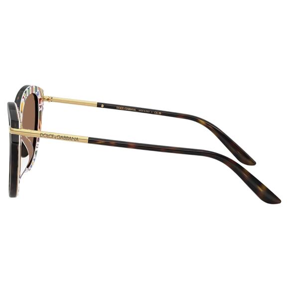 New Dolce & Gabbana Sunglasses Brown Tortoise Shell Gold Metal Cat Eye main image 6